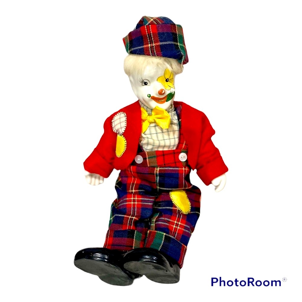 Vintage Porcelain Clown 14 inches